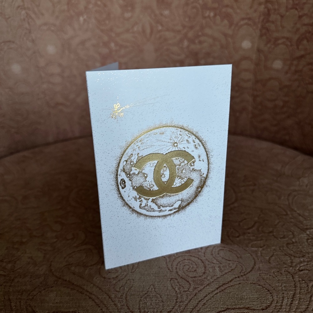 ✉️ Chanel White and Gold Greeting Card